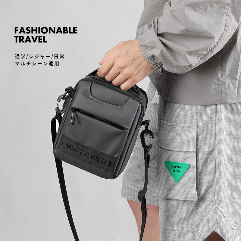 Wepower New Simple Men's Small Bag Fashionable Crossbody Bag Wearing Belt Hanging Bag Portable Shoulder Carry-on Bag