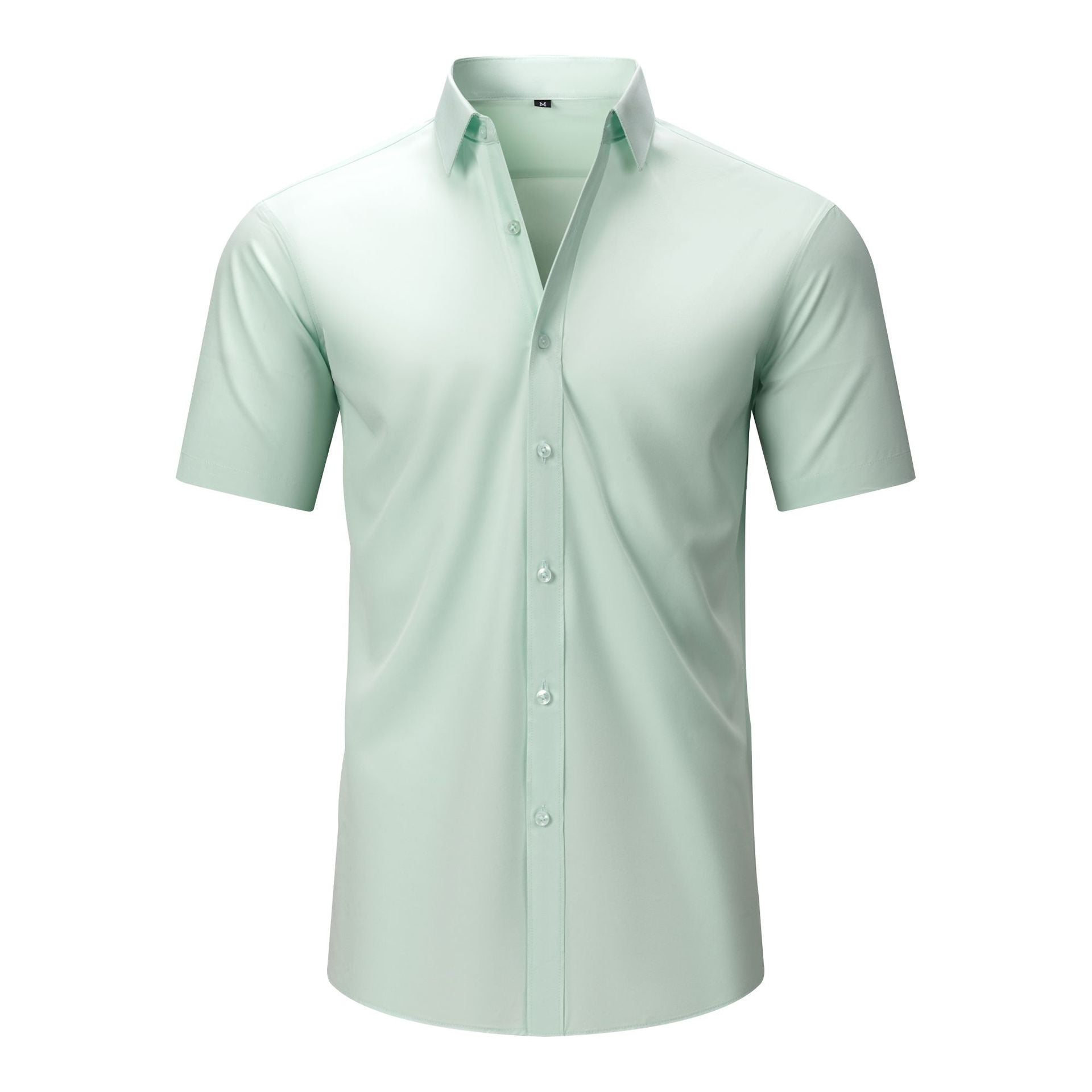 Cross-Border Lightweight Stretchy Plus-Size Men's Shirts, Wrinkle-Resistant Long-Sleeve Shirts, Amazon Cardigan Long-Sleeve Shirts for Men