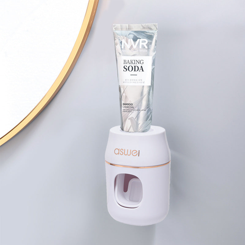 Toothpaste Squeeze Artifact Full-automatic Squeezer Storage Rack Wall-mounted Lazy Toothbrush Holder Non-perforated Children's Rack