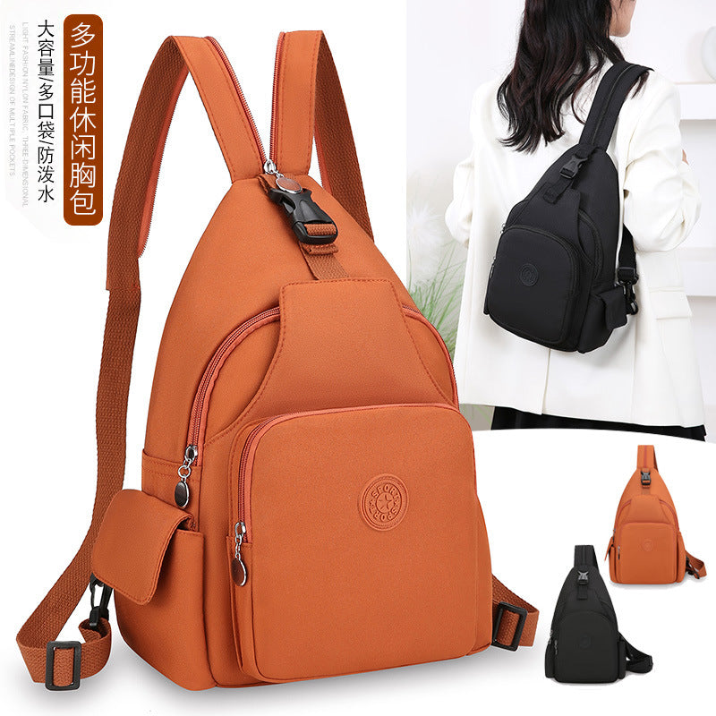 Fashion Chest Bag Backpack Fashion Trend 2024 New Women's Chest Bag Casual Anti-splashing Bag Multifunctional Chest Bag